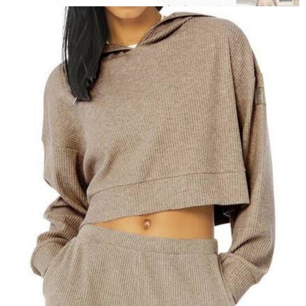 Alo yoga muse cropped hoodie